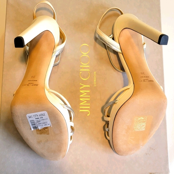 NWT $895 Jimmy Choo Lilah Metallic Leather Sandals - Picture 11 of 13